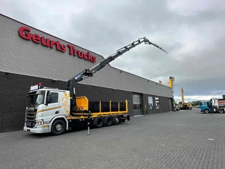 Scania R R530 V8 NGS 8X4 TRIDEM MET HYVA 2Z KIPPER + HMF 5020-K6 + JIB FJ1000-K5 KRAAN/KRAN/CRANE/GRUA