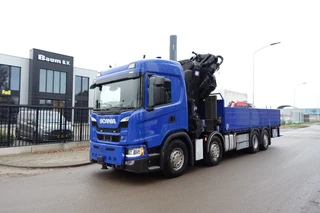 Scania G 450 8x2 / HMF 7020 + FLY JIB KRAAN / 70 TM KRAAN / FRONT STAMP / REMOTE CONTROL / LOW KM / PERFECT CONDITION